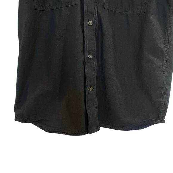 CARHARTT LOOSE FIT MIDWEIGHT BLACK CHAMBRAY SHORT SLEEVE SHIRT SIZE MEDIUM - Picture 3 of 13